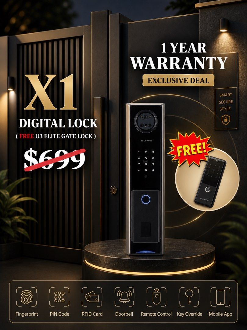 X1 Door Lock + Gate Lock U3