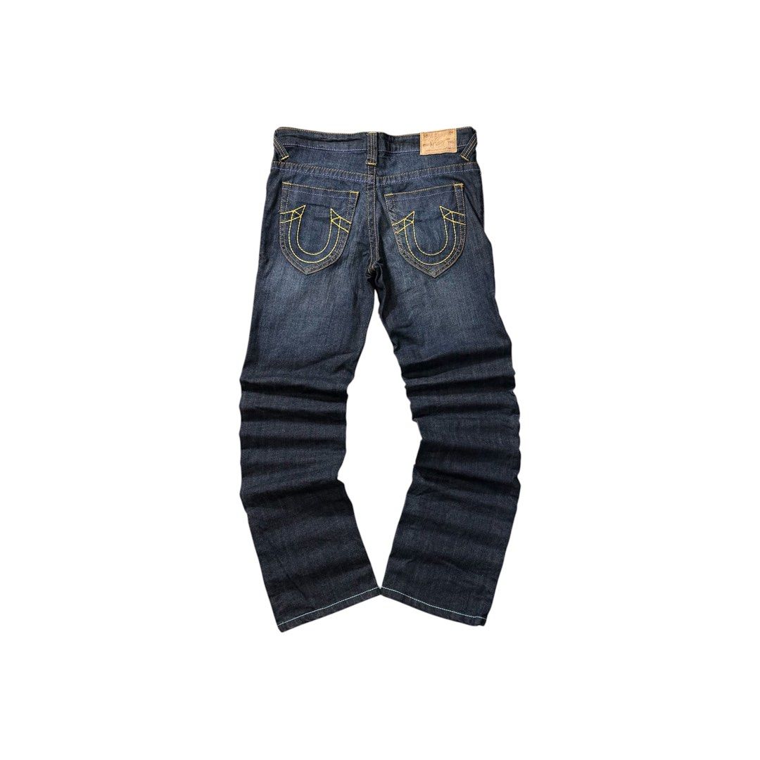 Y2K TRUE RELIGION DARK DENIM JEANS (Category: Jeans) located in Dagupan City. Submitted by dgp.plvg (Listing ID 1436143208, Image 1). Description: Y2K TRUE RELIGION DARK DENIM JEANS Size: 30 Width: 30-33” Length: 41.5” Leg opening: 8” Condition: good as new Issues: none..