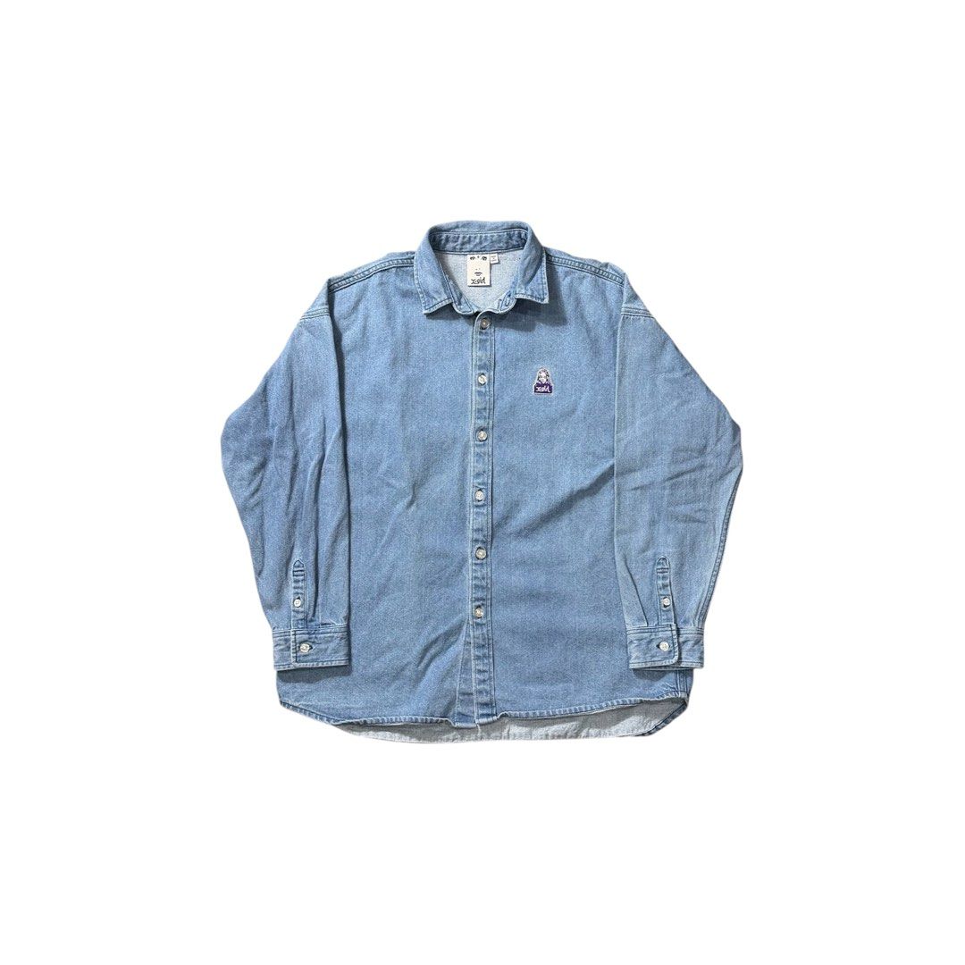 Y2K X-GIRL DENIM JACKET (Category: Coats, Jackets and Outerwear) located in Dagupan City. Submitted by dgp.plvg (Listing ID 1436144327, Image 1). Description: Y2K X-GIRL DENIM JACKET Size: Medium fits Large boxy Width: 24” Length: 28” Condition: good as new Issues: none. .
