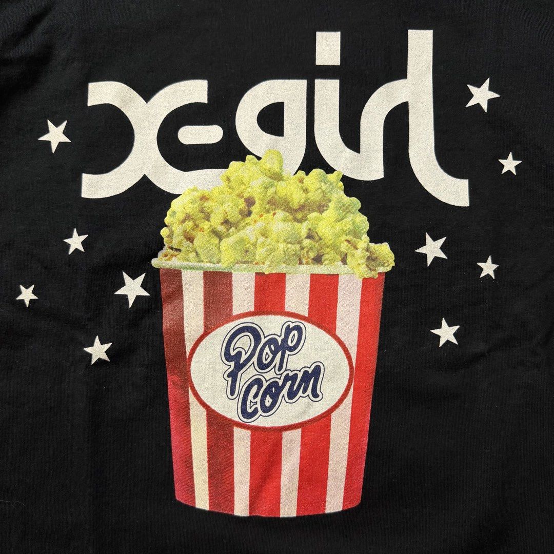 Y2K X-GIRL POPCORN TEE (Category: Tshirts & Polo Shirts ) located in Dagupan City. Submitted by dgp.plvg (Listing ID 1436144473, Image 3). Description: Y2K X-GIRL POPCORN TEE Size: One Size Width: 19” Length: 28” Condition: good as new Issues: none. .