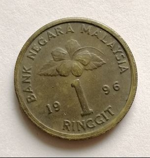 Duit Syiling Lama 1 Ringgit Malaysia Tahun 1993 / Old Coin 1 Ringgit ...