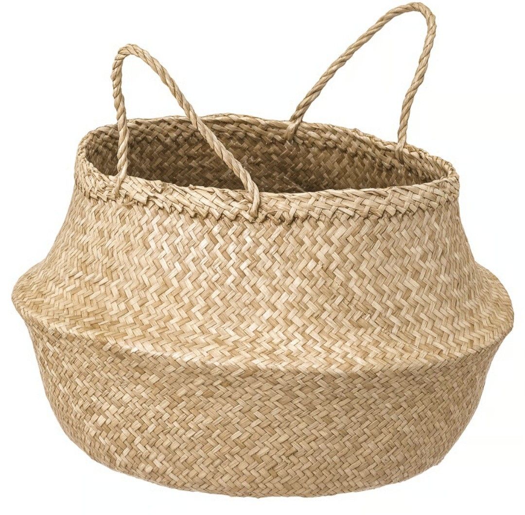 🧺🌿 IKEA FLÅDIS Basket – Seagrass, 25 cm ✨