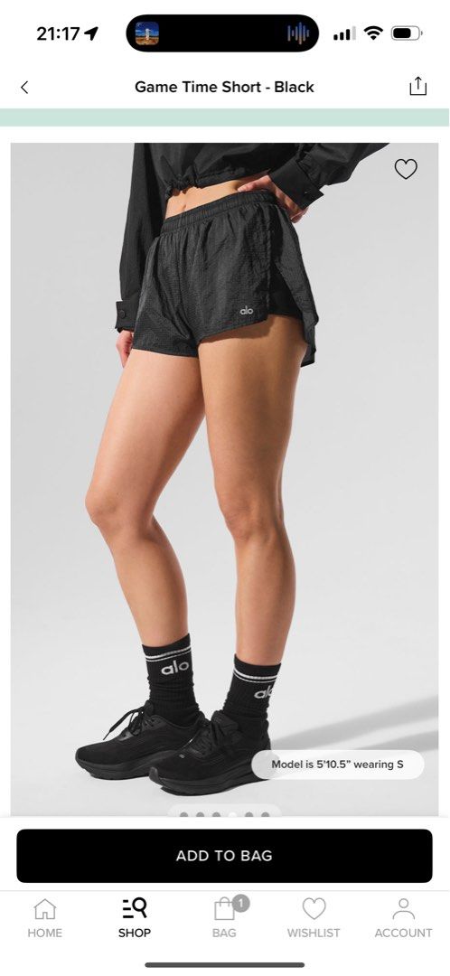 Alo Game Time Shorts Black (Category: Activewear) located in Singapore. Submitted by merrysprings (Listing ID 1436418356, Image 1). Description: Brand new Alo Game Time shorts. Size XXS, brand new with tag. Very lightweight and comes with an inner layer, perfect for gym or running ! .