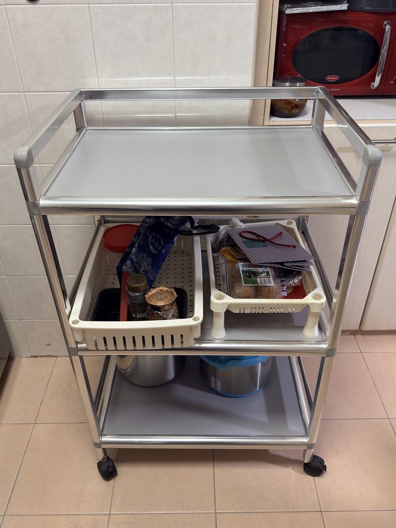 Aluminium Kitchen Trolley / Movable Rack