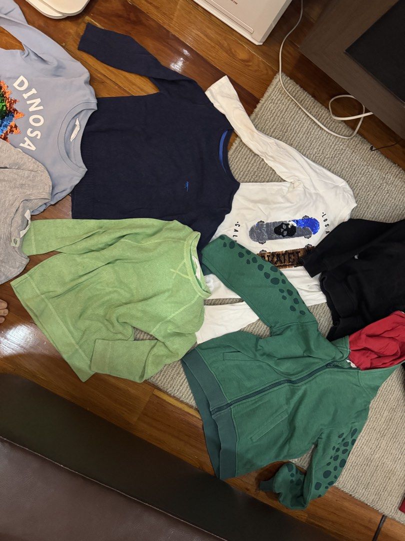 Assorted branded hoodies and longsleeves (Category: Babies & Kids Fashion) located in Quezon City. Submitted by jandbeyond (Listing ID 1436318055, Image 3). Description: 12 pcs, selling as lot for 1200 all Ages 8-10 Some are not yet even worn.