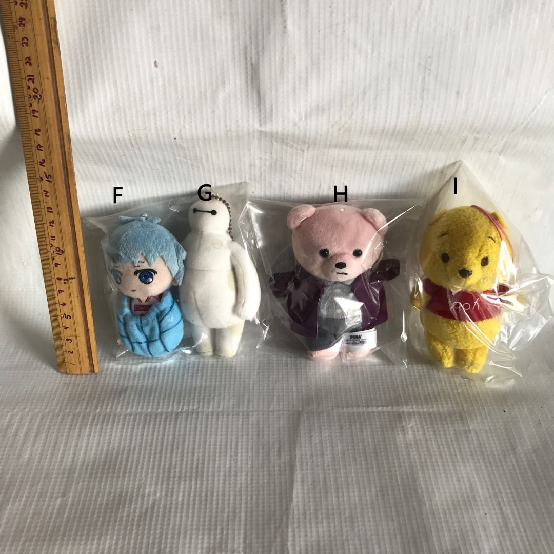 Assorted Plush Toy Keychains *150 each* #4602 (Category: Plushies & Soft Toys) located in Malabon City. Submitted by mldg.surplus (Listing ID 1436211491, Image 2). Description: - Collection of assorted plush toy keychains. - Includes characters like Baymax, Winnie the Pooh, Doraemon, and Cookie Monster. - Each plush toy is individually packaged. - Great for collectors or gifts. - Please note: Some items are crossed out and not available..