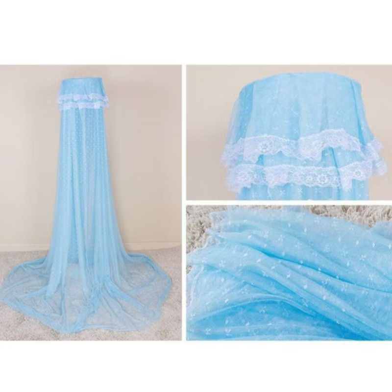 Baby Crib Mosquito Net with Brace (Category: Cots & Cribs) located in Manila. Submitted by annebeng998800 (Listing ID 1436465332, Image 3). Description: - Protect your baby from mosquitoes and insects. - Features a stylish blue canopy with decorative lace trim. - Easy clamp-on installation (see diagram). - Fits most standard cribs. - Creates a safe and comfortable sleeping environment..