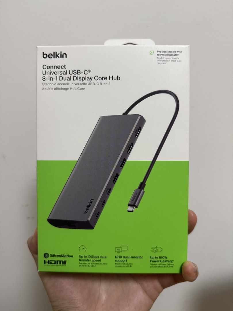Belkin Connect 8-in-1 USB-C Dual Display Hub