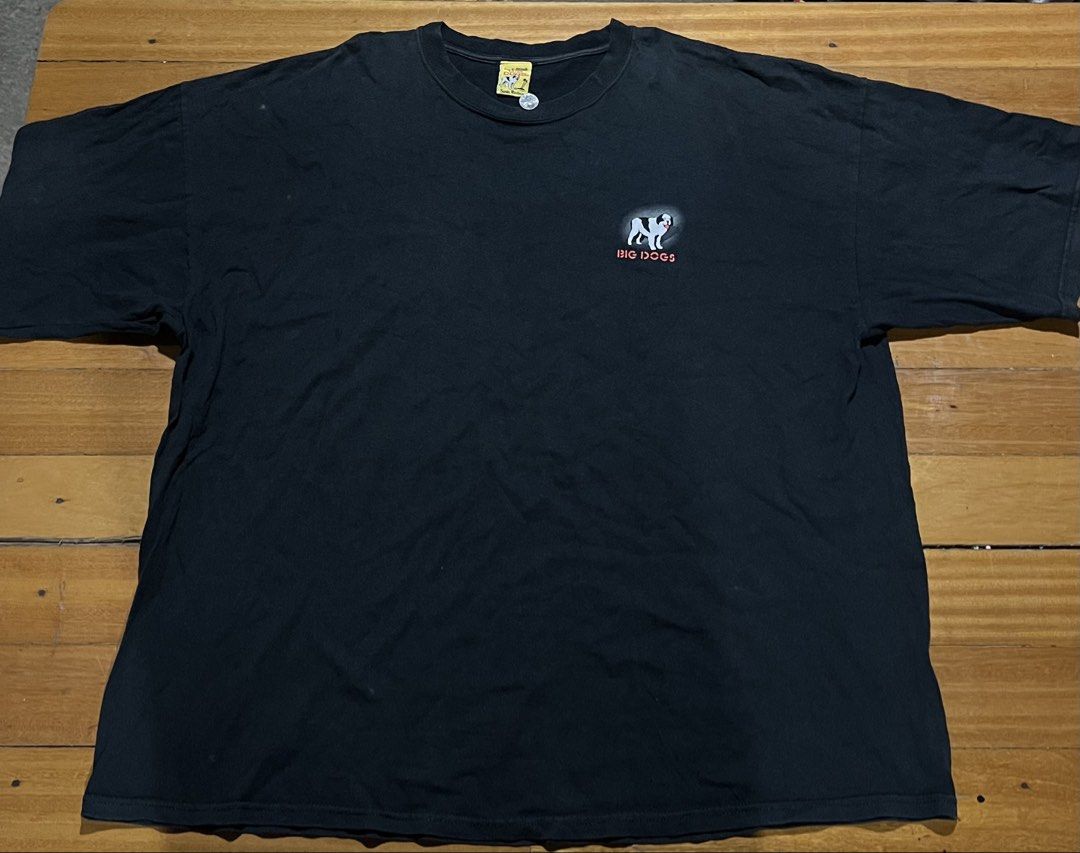 Big Dogs Graphic T-Shirt (Category: Tshirts & Polo Shirts ) located in Manila. Submitted by vastriver-12e2c3 (Listing ID 1436445114, Image 1). Description: - Black Big Dogs graphic t-shirt - Small dog graphic on front - "Bite Me" graphic on back - Short sleeves - Crew neck - Visible tag - Vintage item.