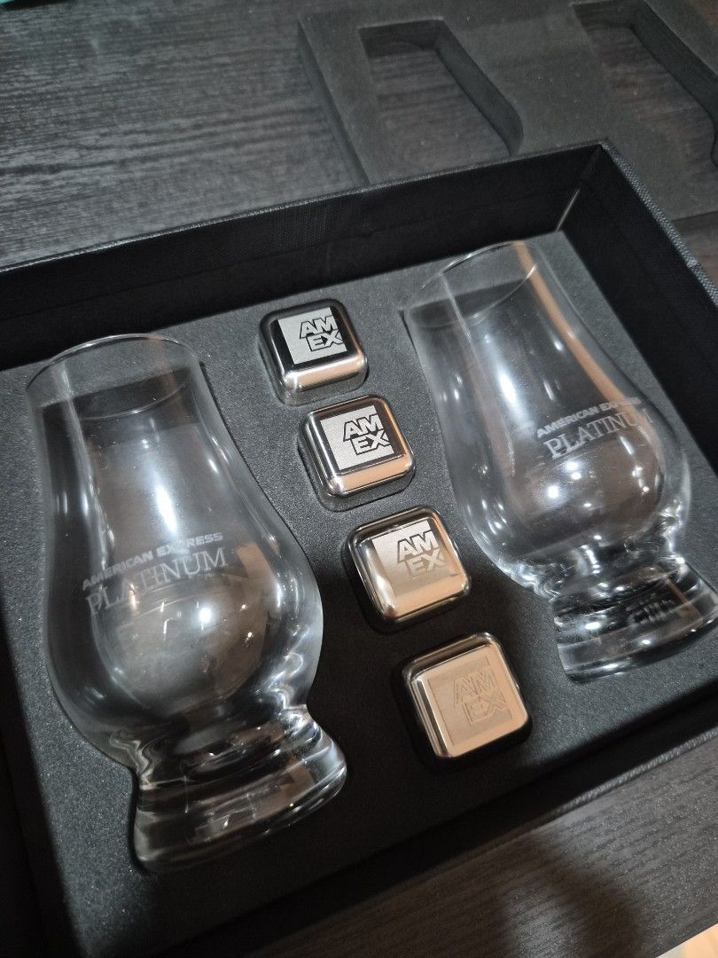 BRAND NEW! Amex Platinum Whiskey Glass Set