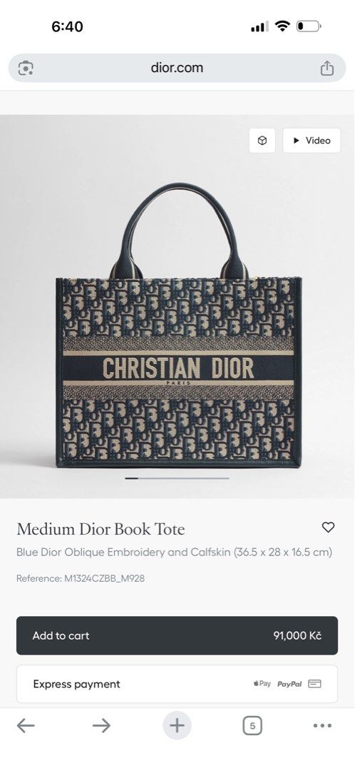 Brand New Authentic Dior Book Tote (Category: Luxury Bags & Wallets) located in Pasig City. Submitted by 7117blo (Listing ID 1436392141, Image 1). Description: Brand new Dior Book Tote with Shoulder strap. New version. SRP at 240000. Pick up at St Ignatius Village, QC.