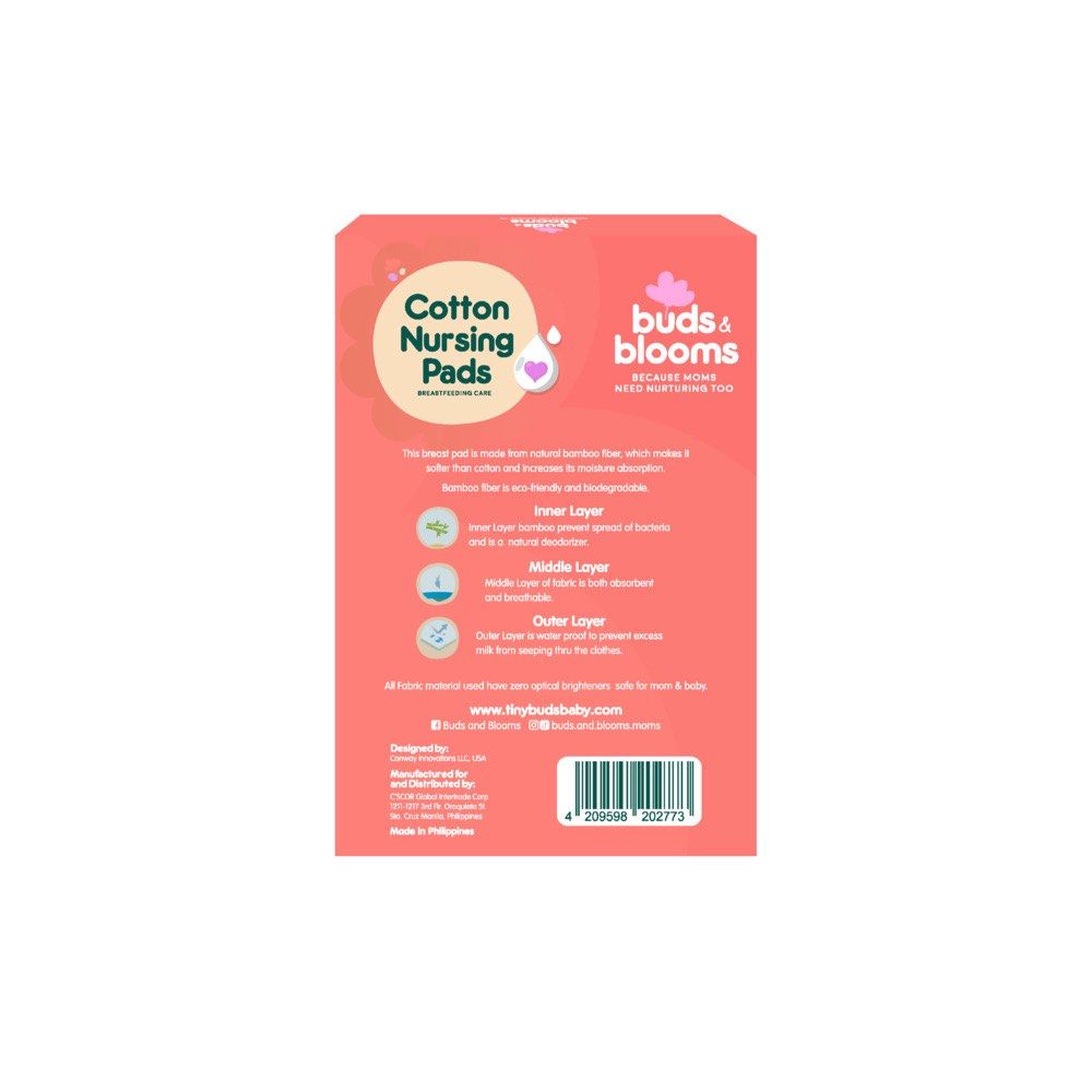 Buds&Blooms Reusable Nursing Pads (Category: Breastfeeding & Bottle Feeding) located in Dasmarinas. Submitted by juanamarie (Listing ID 1436353674, Image 2). Description: Buds & Blooms Reusable Cotton Nursing Pads (6 Pcs) Brand new Naopen lang to check pero hindi nagamit kasi hindi naman nakapagbreastfeed Price: 350Php Rfs: Decluttering.