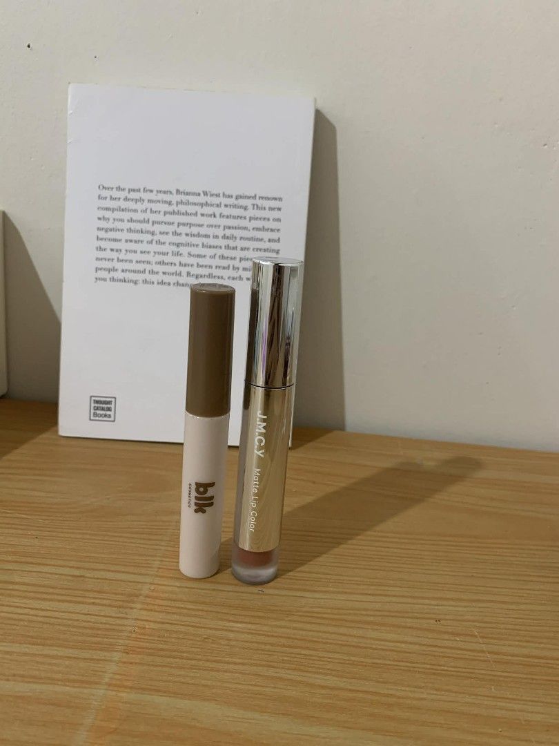 bundle (Category: Makeup) located in Cavite. Submitted by alvshe (Listing ID 1436310340, Image 3). Description: barely used products blk brow gel in clear jmcy lipstick NM03 issy foundation .
