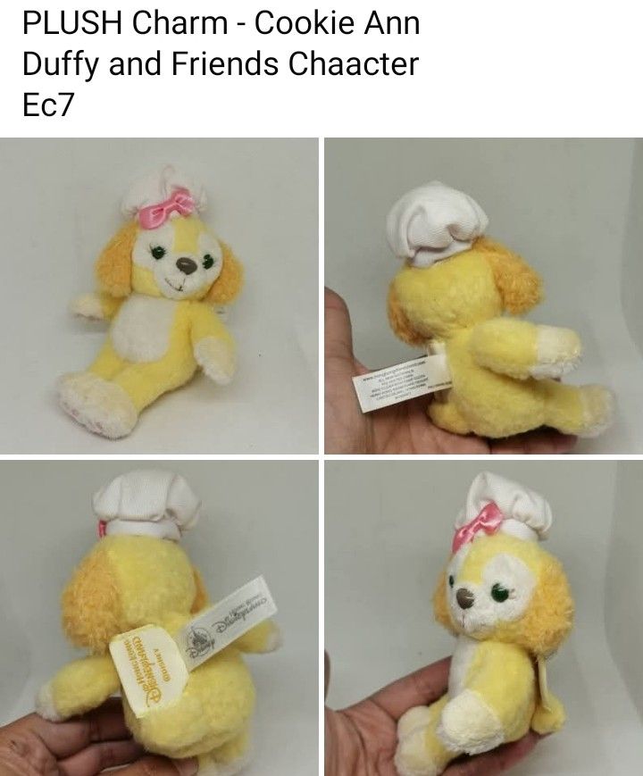 BUNDLE DUFFY AND FRIENDS PLUSH CHARM (Category: Plushies & Soft Toys) located in Baguio. Submitted by boxmania (Listing ID 1436465226, Image 3). Description: Includes Lina Bell Cookie Ann Stella Lou charms From HK/UK/Dubai/Canada or Japan Surplus Box What you see is what you get No return, no exchange (random item po nakukuha ng seller sa box).