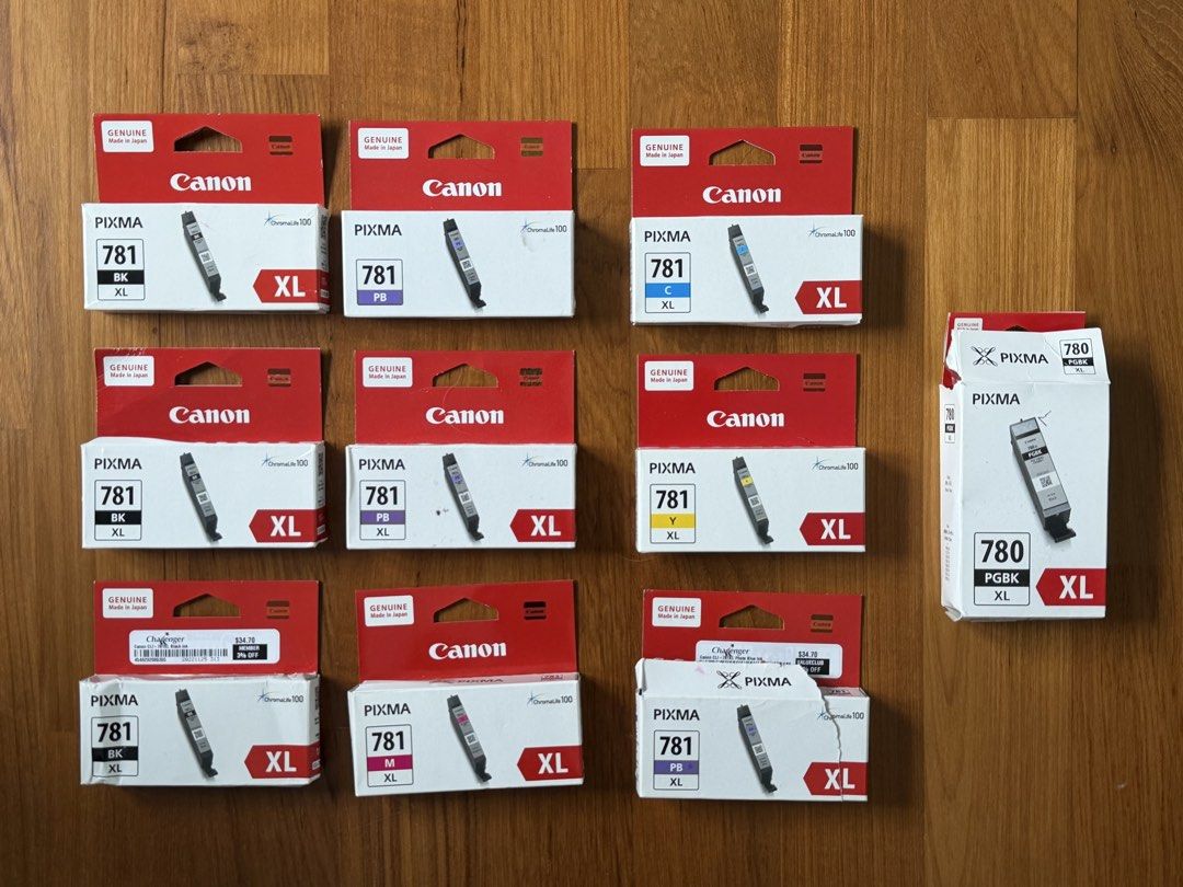 Canon PIXMA 781/780 XL Ink Cartridges