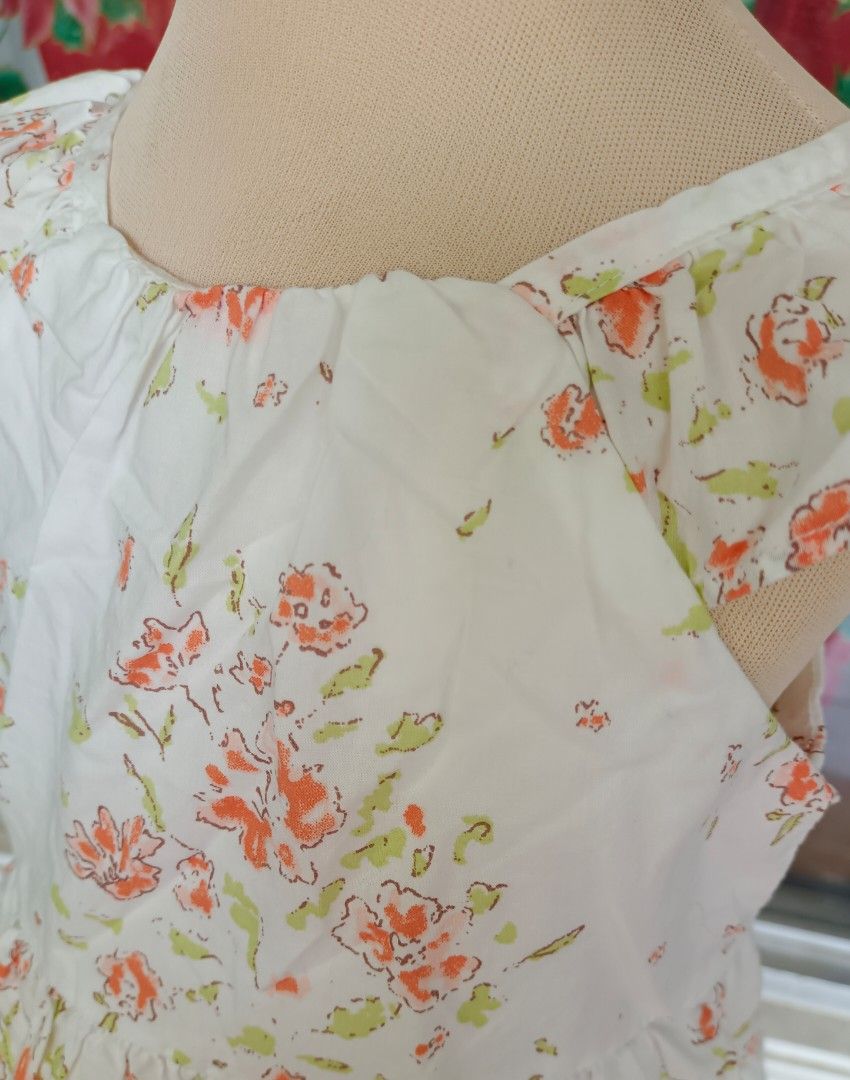 Carter's Floral Dress - 24 Months Preloved baby kids (Category: Babies & Kids Fashion) located in Cabanatuan. Submitted by haruonshop (Listing ID 1436467902, Image 3). Description: Preloved Baby - Carter's dress - Floral print (white base with orange and green) - Size: 24 months - Unique button-back design dm me.. .