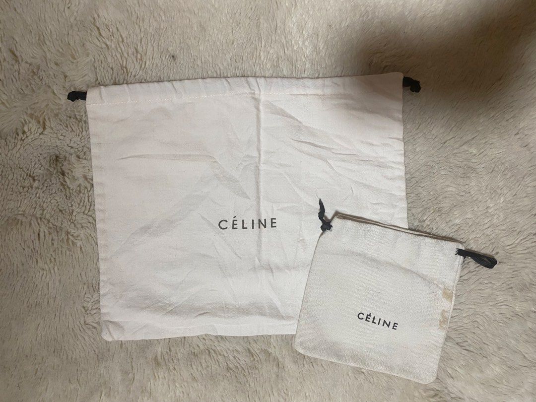 Celine dustbag (Category: Luxury Bags & Wallets) located in Manila. Submitted by avathriftedcloset (Listing ID 1436373284, Image 1). Description: Big and small size.