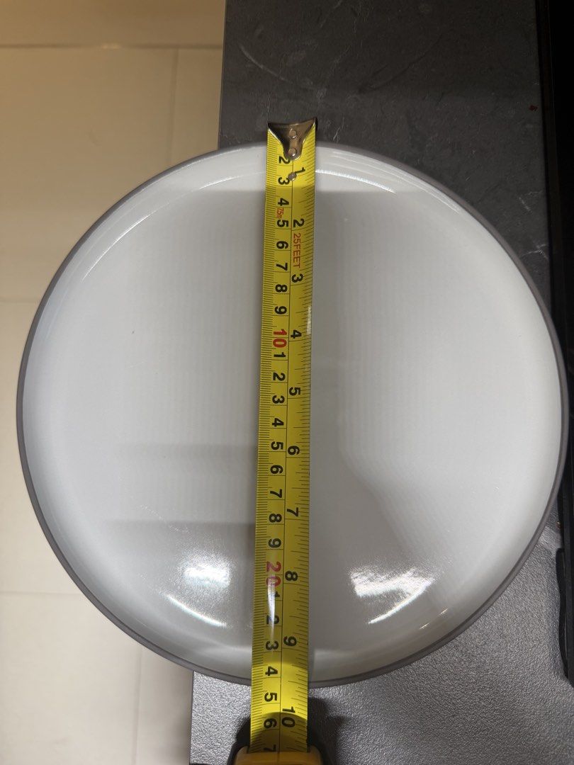 Ceramic Plate with Grey Rim - 24cm446878708768460803