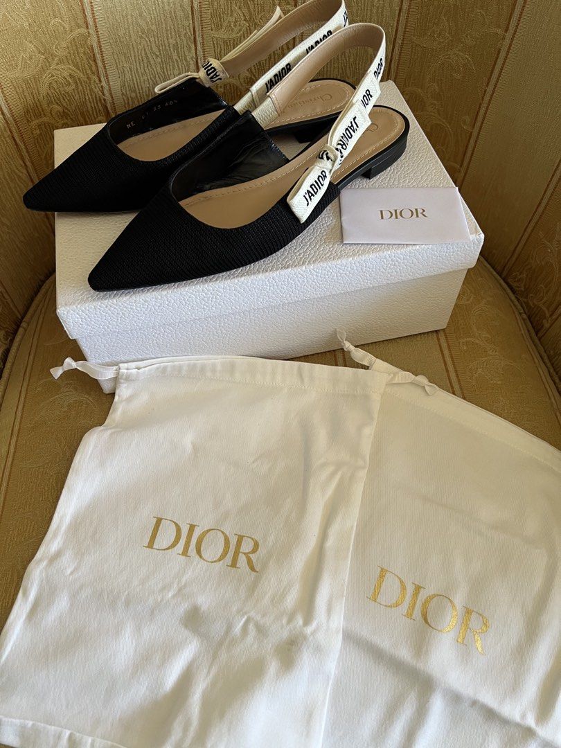 Christian Dior J'Adior Slingback Flats (Category: Flats & Sandals) located in Makati City. Submitted by katienluxe (Listing ID 1420036138, Image 3). Description: 💯Authentic Still in excellent condition Complete with box, dustbag, authenticity card Bought directly from Dior store (Greenbelt) Size 40 1/2 Price still negotiable 🤩 RFS: Size.