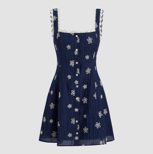 princess polly baby blue dress cider Navy Blue Floral Mini midi Dress lovet love bonito editors market  brandy melville, Women's Fashion, Dresses & Sets, Dresses on Carousell