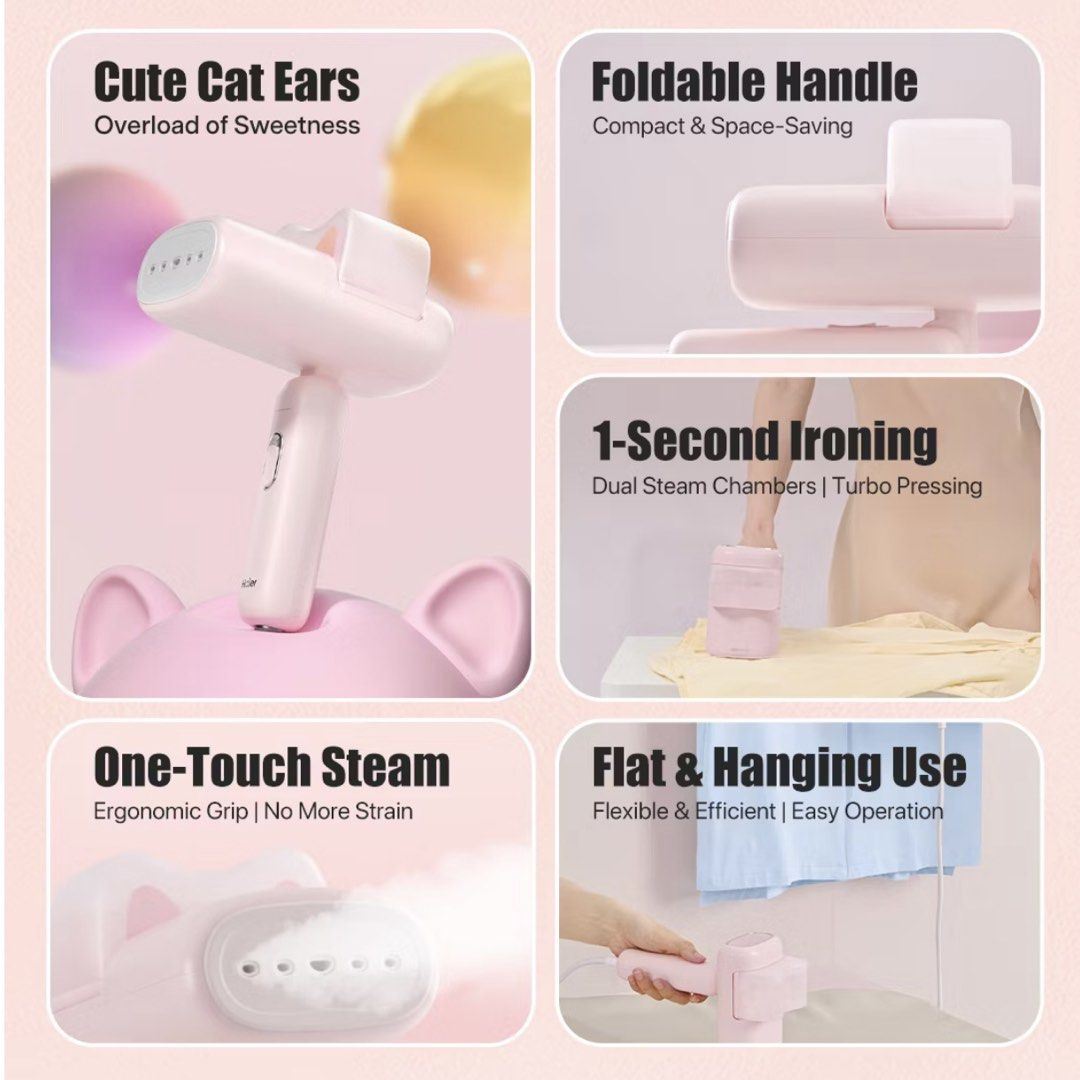 Coral Pink Haier Handheld Steamer (Category: Irons & Steamers) located in Naga. Submitted by theunwornthreads (Listing ID 1436331319, Image 2). Description: Product Specifications provided in photos ‼️ Used only once ‼️ No free shipping ‼️.