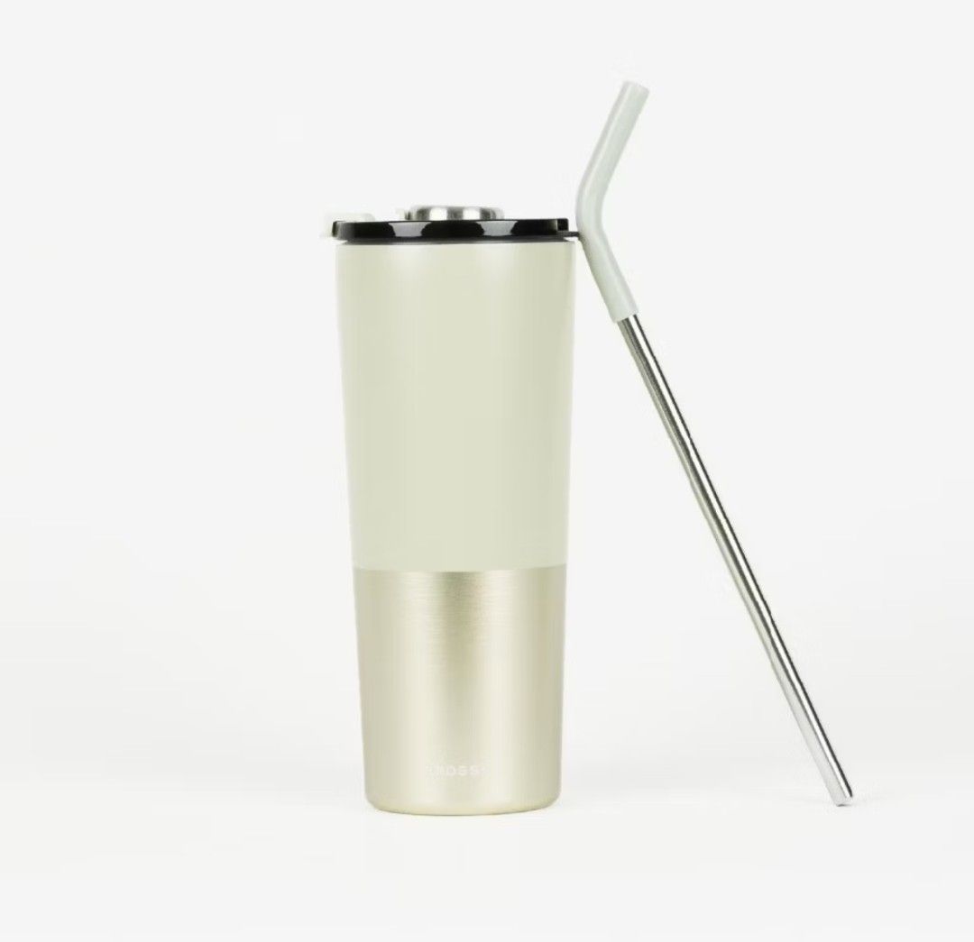 Crossing Volt insulated stainless steel straw tumbler in Pistachio