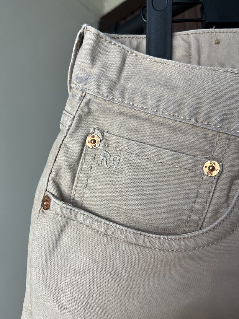 Double RL - RRL Khaki Pants (Category: Jeans) located in Cabanatuan. Submitted by cabsygoods (Listing ID 1436391386, Image 3). Description: Double RL - RRL Khaki Pants Waistline 32 Length 41 Very good condition No issue Color rate 9/10 Dm to purchase! 📩.