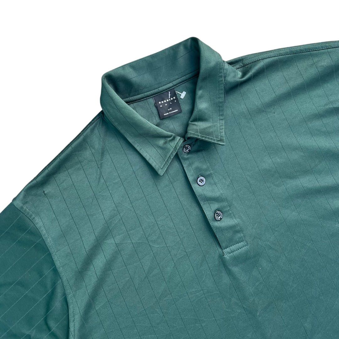 Dunning Green Polo Shirt - L (Category: Tshirts & Polo Shirts ) located in San Pedro. Submitted by drip_from_thrift (Listing ID 1436391128, Image 3). Description: Brand: Dunning Golf (3) Color Rate: 9 Conditions: 9 Dimes: 22 by 28.5 Size on Tag: Issue: .