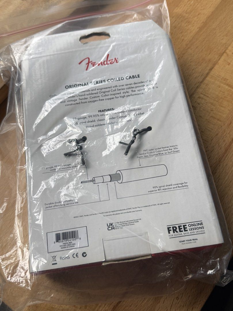 Fender Original Series Coiled guitar instrument cable (Category: Other Audio Equipment) located in Bacolod City. Submitted by the_grey (Listing ID 1436305732, Image 2). Description: Fender Original Series Coiled instrument cable 30ft/9m Color: Red For more info pls google Brand new/unused Price: 2,999 Meetups @ Lopues East(Bacolod) Shipping via Lbc nationwide(tuesdays) Payments via bank QR.