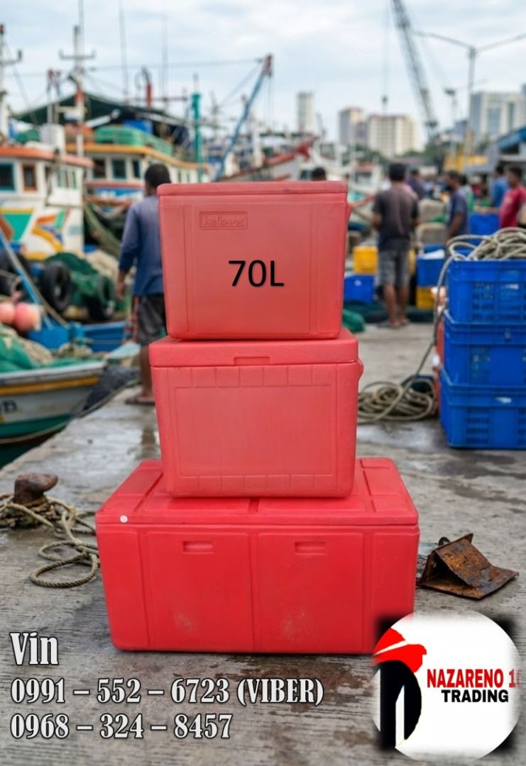 fish cooler box 70 liters (Category: Storage Boxes & Baskets) located in Bacoor. Submitted by zx400rr (Listing ID 1436324295, Image 1). Description: 70LITERS COOLER BOX insolated foam injected heavy duty cooler box fish box We also have > PPE SUPPLIES > TRASH BIN > ROAD BARRIER For inquiries: 0991 552 6723 0968 324 8457 0933 855 9510 0956 702 8557 Landline: Pldt 046 416-39-20 Pin location: Nazareno 10 Trading #12 Tirona Hi-way , Mabolo 3, Bacoor 