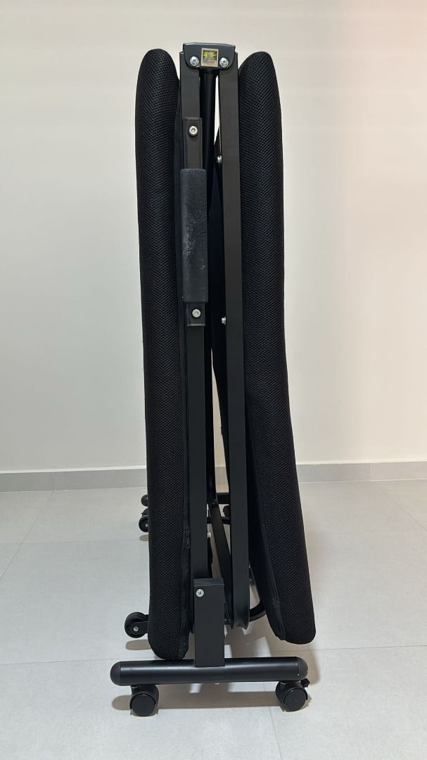 Foldable Single Bed with Wheels