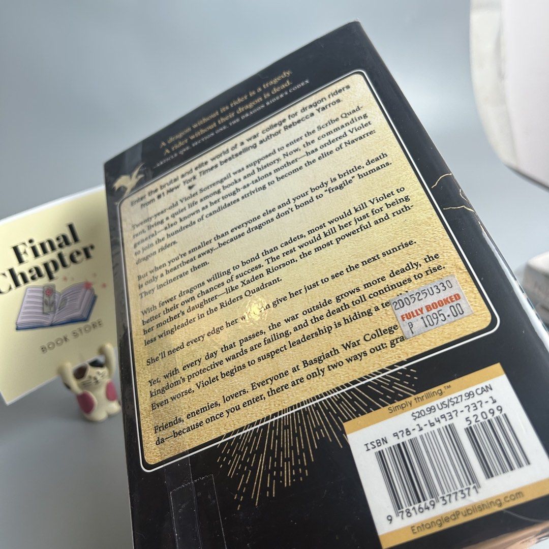 Fourth Wing by Rebecca Yarros (Category: Storybooks) located in Tacloban City. Submitted by thefinalchapter.bookstore (Listing ID 1436447075, Image 3). Description: Fourth Wing | Rebecca Yarros • Genre: Romantasy..
