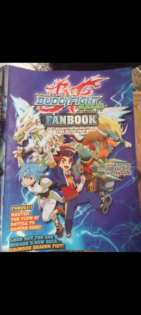 Free Future Card Buddyfight Fanbook (Category: Raw Singles) located in Pasig City. Submitted by teebeedeee (Listing ID 1436407720, Image 2). Description: FREE - Future Card Buddyfight Fanbook for sale! - Includes character profiles and information. - Features details about shop tournaments. - Great for fans of the card game and anime series. free just pay for sf if for jnt shipping or pwde nyo book lalamove add 65 pesos for jnt medium pouch shipp