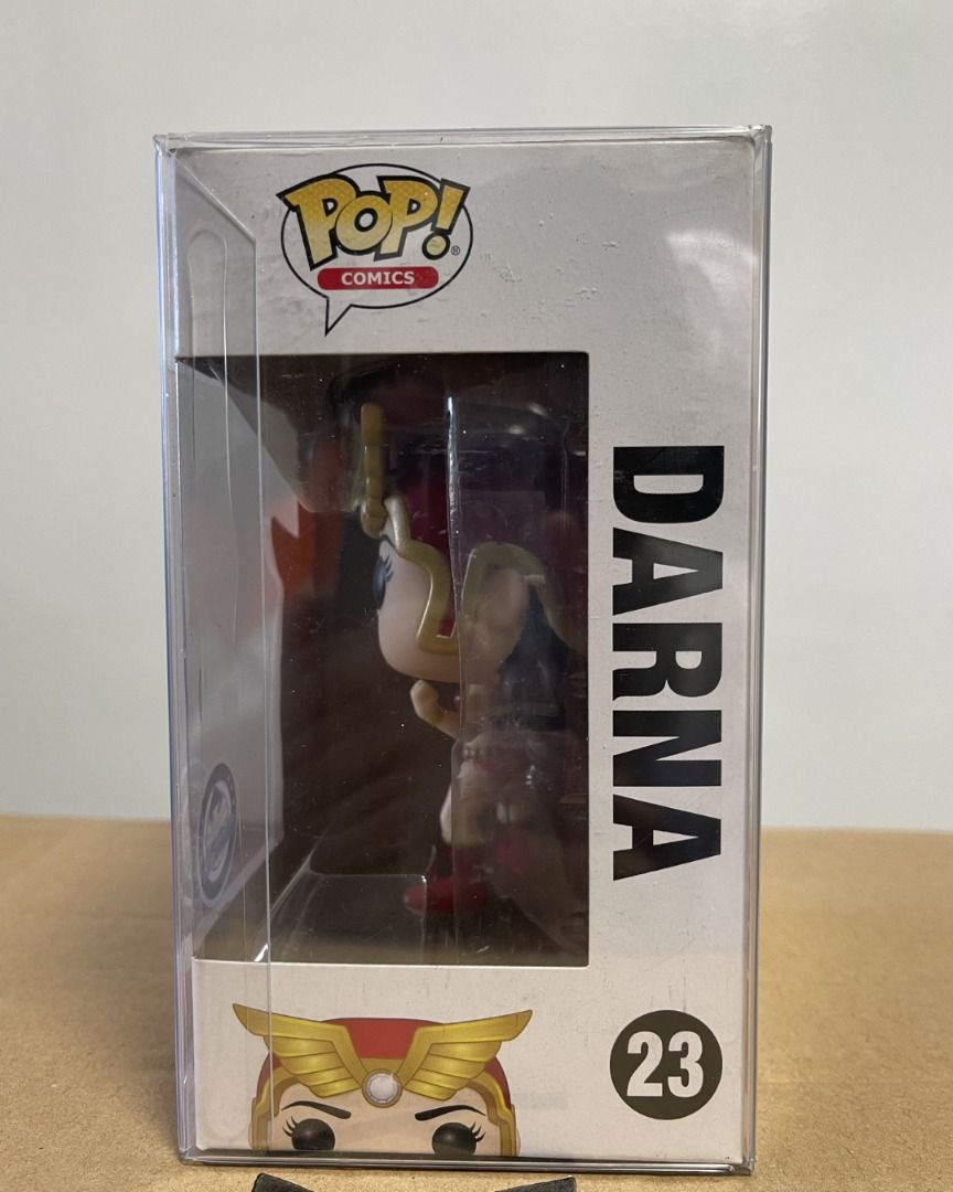 Funko Pop! Comics Darna #23 (Category: Figurines & Statues) located in Mandaluyong City. Submitted by zeekyoung (Listing ID 1436365401, Image 2). Description: Funko Pop! figure features Darna from the Ravelo Komiks Universe. It is number 23 in the series. The figure is in its original packaging. The box has the Pop! Comics logo and the Darna figure is visible through the clear plastic. The back of the box also shows Darna in a fighting pose..