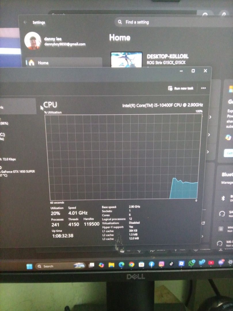Gaming PC - Intel i5-10400F, GTX 1650 Super