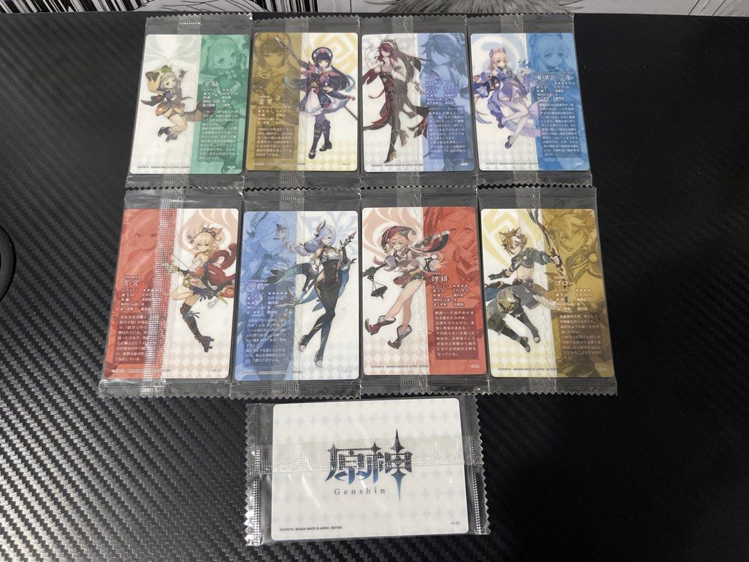 Genshin Impact Wafer Cards (Category: Raw Singles) located in Manila. Submitted by nnanime (Listing ID 1436457606, Image 2). Description: 120 ea.