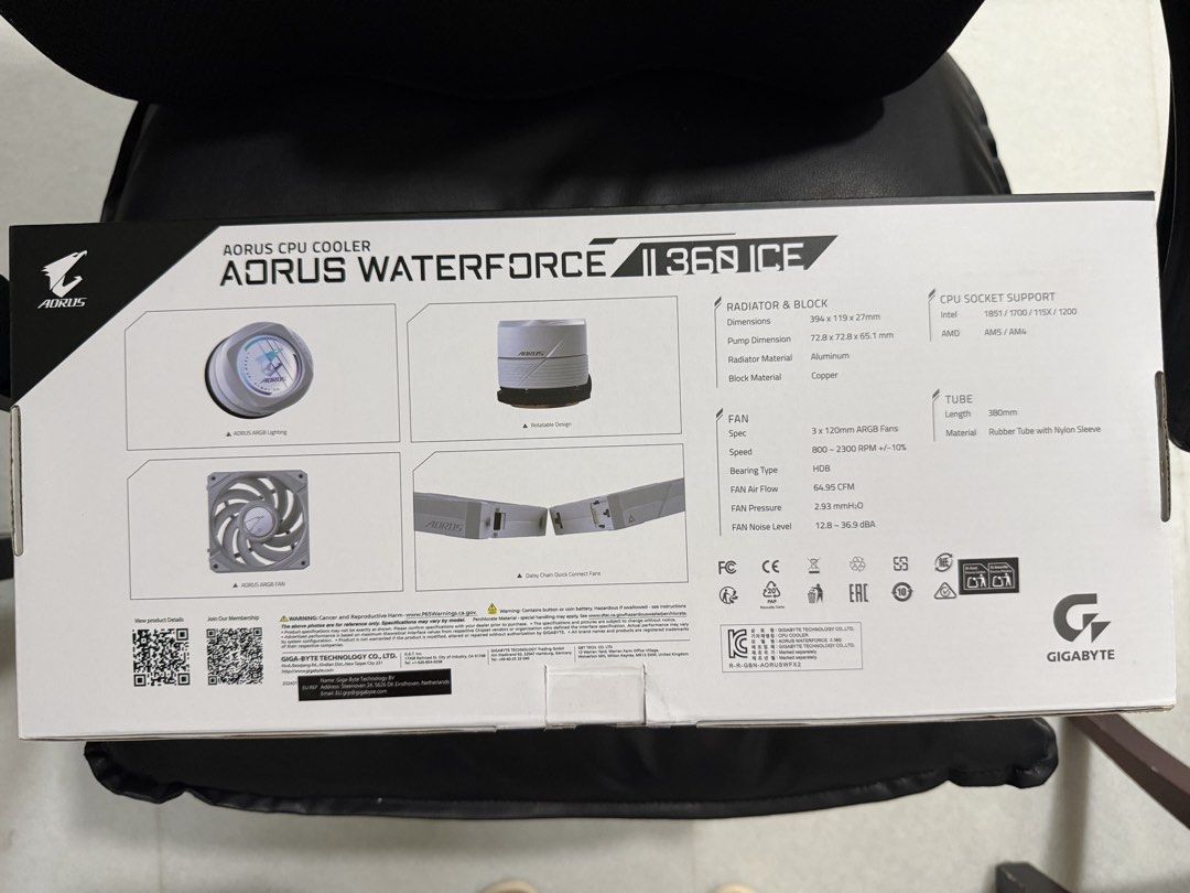 Gigabyte AORUS Waterforce II 360 ICE CPU Cooler446688065100206082