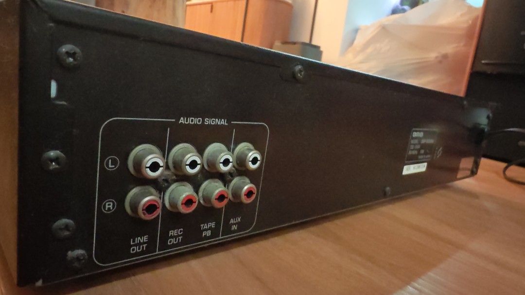 GMB Digital Echo Processor & Digital Key Controller (Category: Music Accessories) located in Singapore. Submitted by vintageaudio (Listing ID 1436439591, Image 2). Description: GMB DEP-3000K digital echo processor and key controller. Features various input and output options, including line out, rec out, tape pb, and aux in. Includes multiple knobs for adjusting echo, balance, mic levels, and master volume..