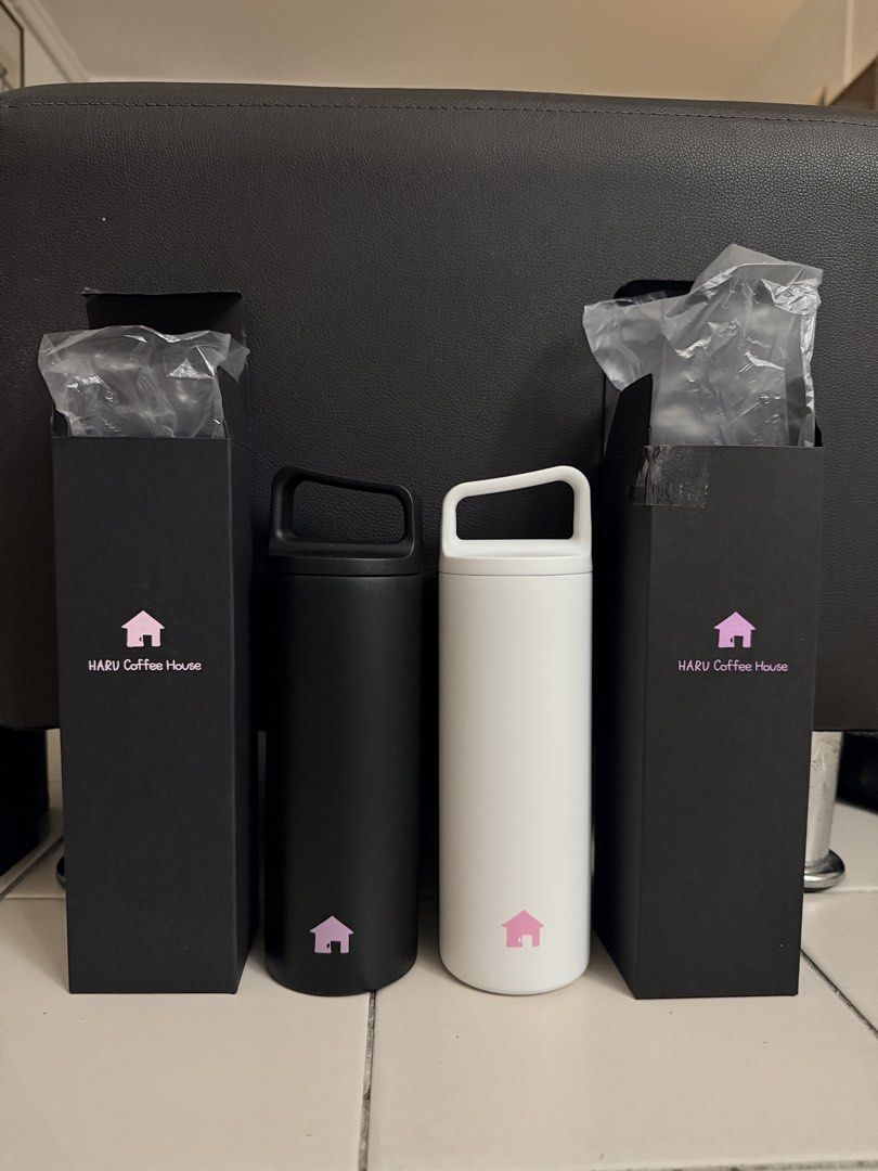 Haru Coffee House Tumbler - Black and White