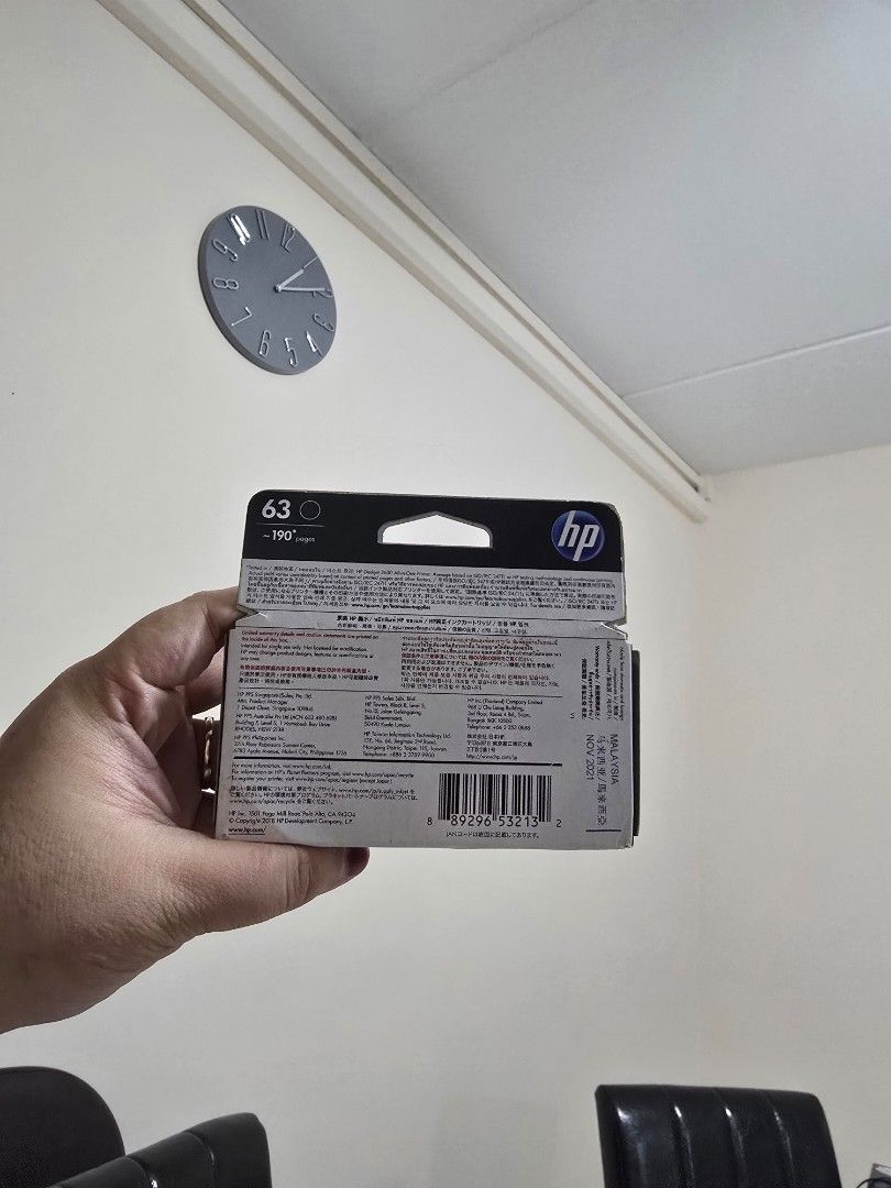 HP 63 Black Ink Cartridge - Original447028487070033922