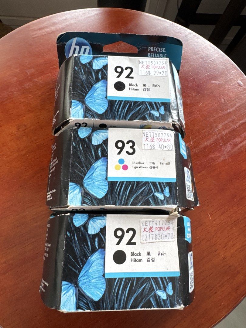 HP 92 & 93 colours Ink Cartridges