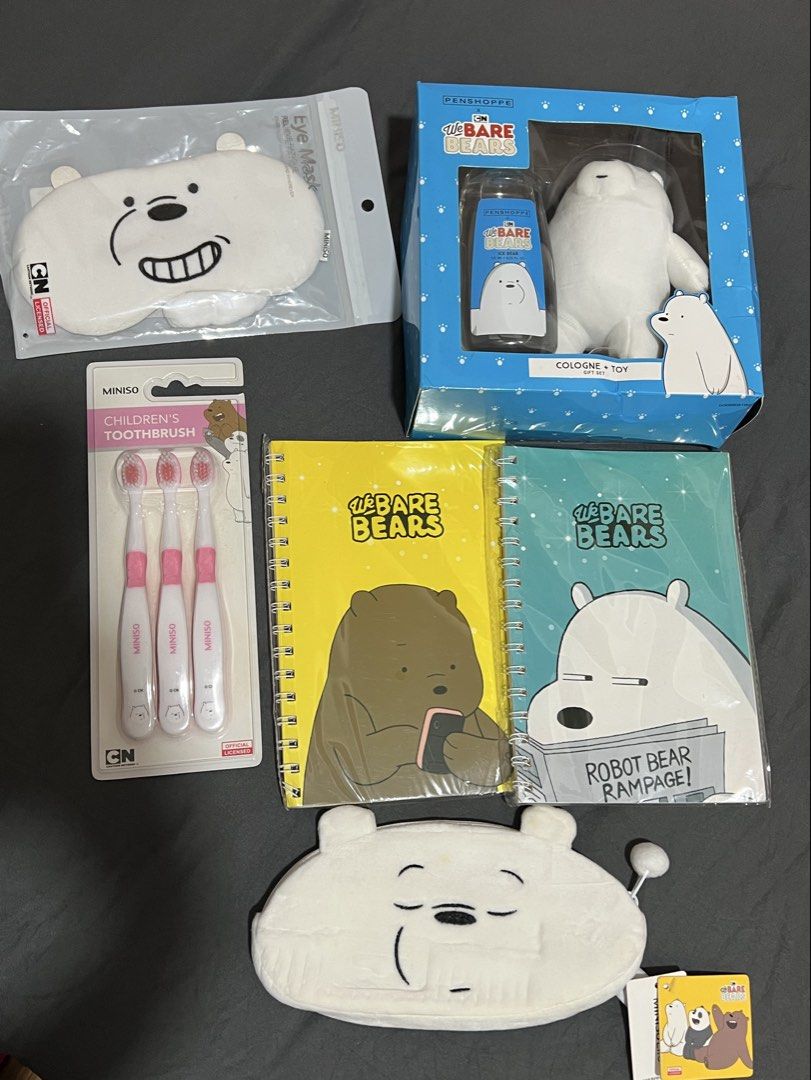 Ice Bear Stuff (Category: Everything Else Others) located in Quezon City. Submitted by ccloset.cleanup (Listing ID 1436336722, Image 1). Description: BRAND NEW NEVER USED. TAKE ALL FOR ₱900 ALL FOR ₱900: Eye Mask Pouch Toothbrush (3) Notebook (2) Cologne & Toy ❌ I WILL NOT REPLY TO LOW BALLERS 📣NO WHEN WORN PHOTOS, since flat-lay measurements are provided 🛵Mode of Delivery: Only Lalamove, Grab, or Angkas *Booking & Shipping fees, booked and sho