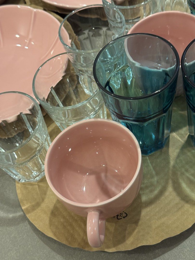 IKEA Dinnerware - Pink & Teal446878709774428163