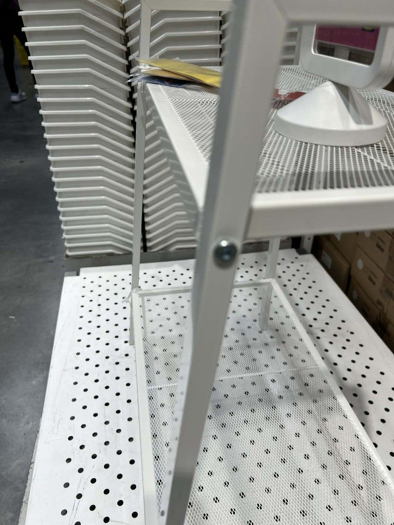IKEA Lerberg shelf unit (Category: Shelves, Cabinets & Racks) located in Makati City. Submitted by jayselle78 (Listing ID 1436363014, Image 3). Description: Available: 1 white and 2 black Width: 60 cm (23 5/8 ") Depth: 35 cm (13 3/4 ") Height: 70 cm (27 1/2 ") Max load/shelf: 10 kg (22 lb) Material Side panel: Steel, Epoxy/polyester powder coating Shelf: Steel, Steel, Epoxy/polyester powder coating Care Wipe clean using a damp cloth and a mild cl