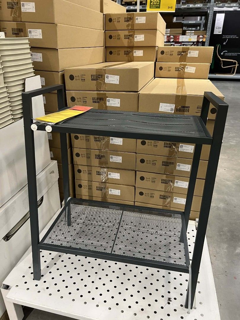 IKEA Lerberg shelf unit (Category: Shelves, Cabinets & Racks) located in Paranaque City. Submitted by jzet23 (Listing ID 1436363867, Image 3). Description: Available: 1 white and 2 black Width: 60 cm (23 5/8 ") Depth: 35 cm (13 3/4 ") Height: 70 cm (27 1/2 ") Max load/shelf: 10 kg (22 lb) Material Side panel: Steel, Epoxy/polyester powder coating Shelf: Steel, Steel, Epoxy/polyester powder coating Care Wipe clean using a damp cloth and a mild cle
