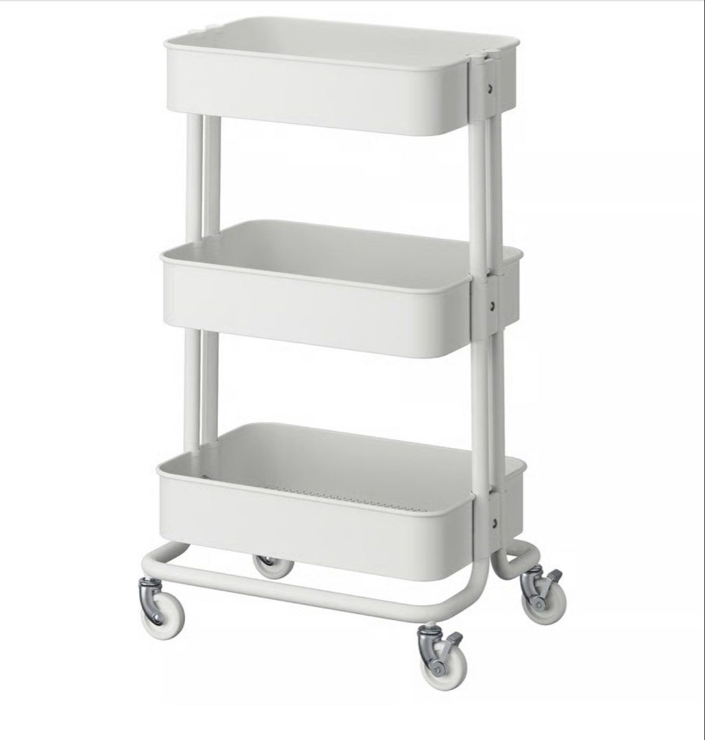 IKEA RÅSKOG Trolley, white, 35x45x77 cm