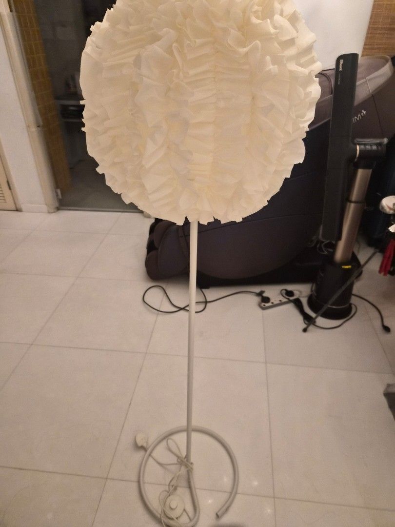 IKEA White Ruffle Floor Lamp
