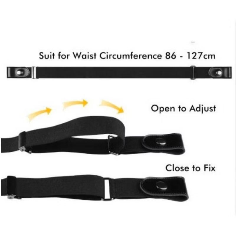 Invisible Elastic Belt for Jeans 2pcs (Category: Belts) located in Mandaluyong City. Submitted by theosystem (Listing ID 1436371574, Image 3). Description: - Invisible black elastic belt - Button closure - Adjustable fit (86-127cm waist) - Easy to use - Perfect for jeans and pants.