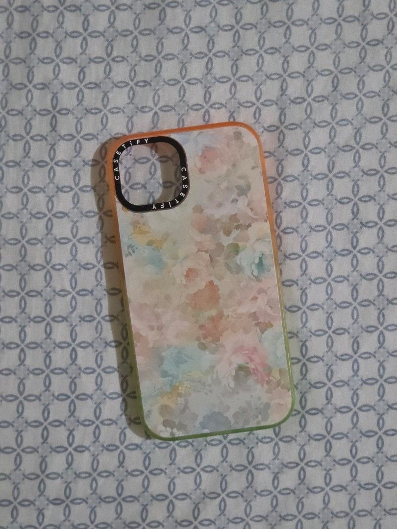 iPhone 13/14 Original Casetify iPhone Case (Category: Cases & Sleeves) located in Manila. Submitted by mgraciec (Listing ID 1436316455, Image 1). Description: - Casetify iPhone Used but not abused No issues Flowery print.