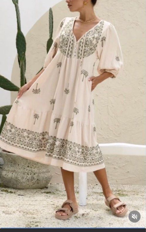 Iris Maxi Embroidered Dress, Women's Fashion, Dresses & Sets, Dresses on  Carousell